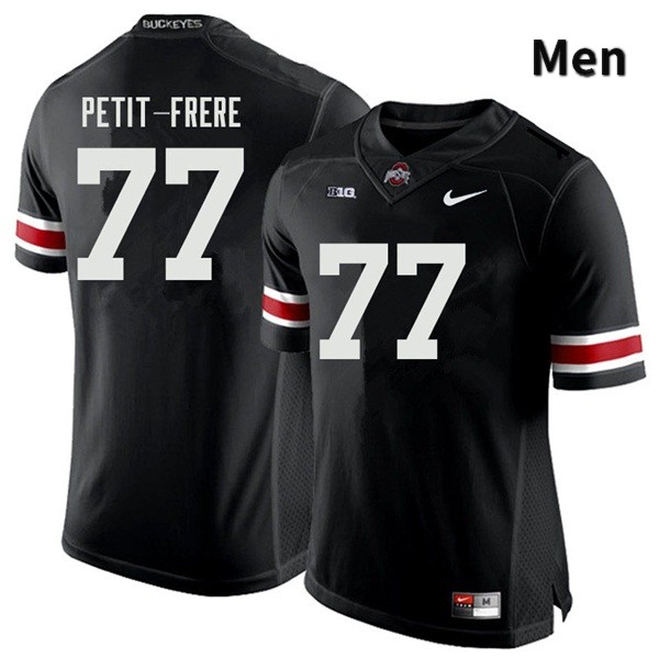 Ohio State Buckeyes Nicholas Petit-Frere Men's #77 Black Authentic Stitched College Football Jersey